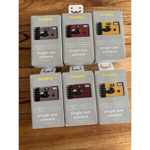 6x Heyday Single‑Use Disposable Cameras 35mm Film Flash 27 Exposures New